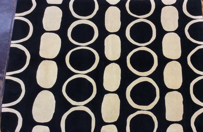 Contemporary 8'2 x 11'6 Black Rug #18972