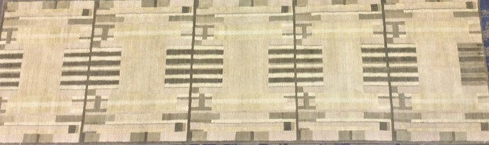 Contemporary 3 x 10 Beige Discount Rug #51203