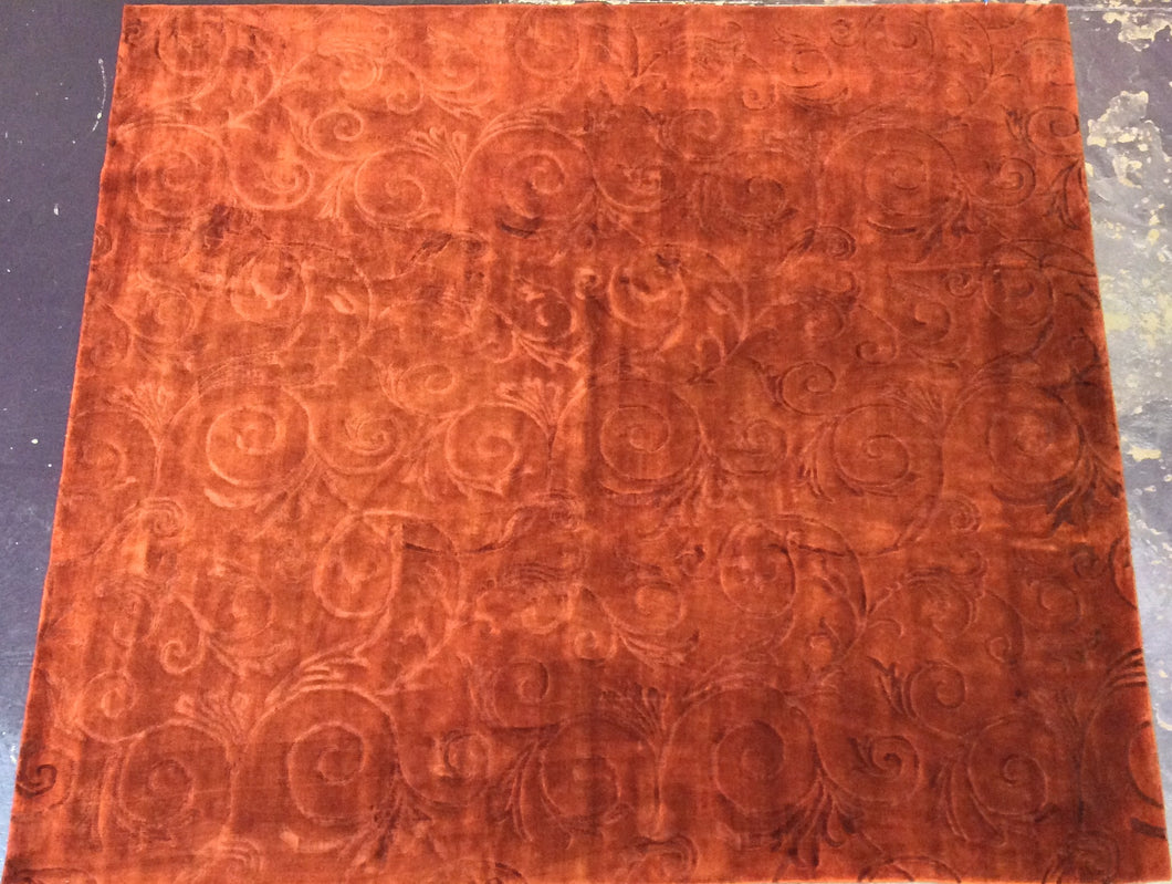 9x10 Red Contemporary Rug #70487 from India | Roys Rugs