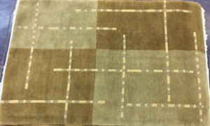 Contemporary 6 x 9 Grey, Brown Rug #1658