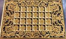 Load image into Gallery viewer, Contemporary 6 x 9 Black, Gold Rug #18689