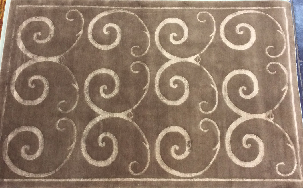 Contemporary 6 x 9 Grey Discount Rug #70668