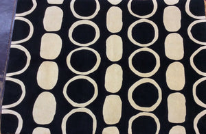 Contemporary 6'7 x 9'10 Black, Ivory Discount Rug #25126