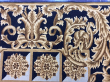 Load image into Gallery viewer, Contemporary 6 x 9 Black, Gold Rug #18689