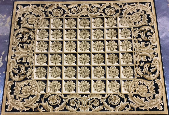 Contemporary 6 x 9 Black Discount Rug #50928